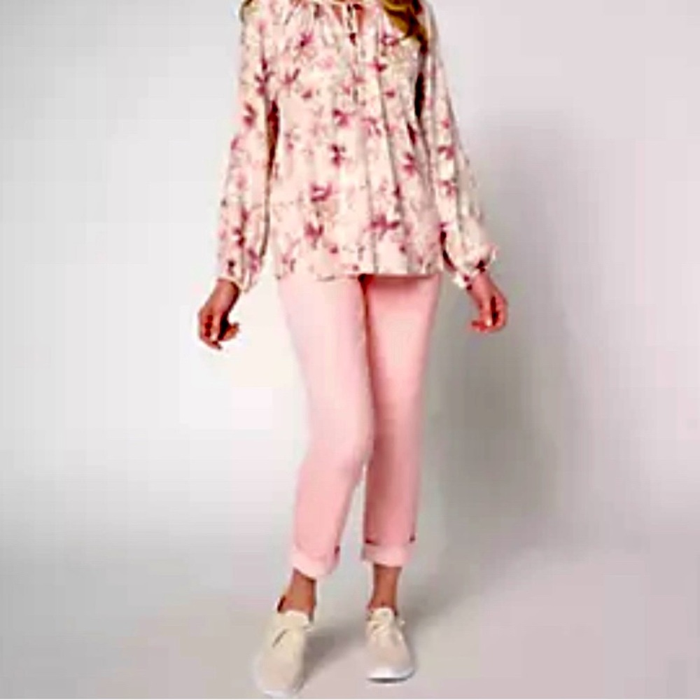 MARTHA STEWART • SIGNATURE PETITE • ROLLED HEM ANKLE JEAN • PINK • SZ 16 P • NWT - Picture 3 of 11